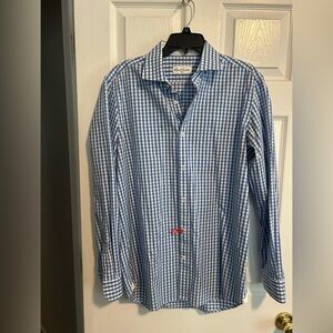 Robert Graham Blue and White Gingham Shirt